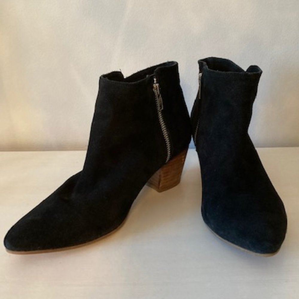 Black Leather Ankle Boots